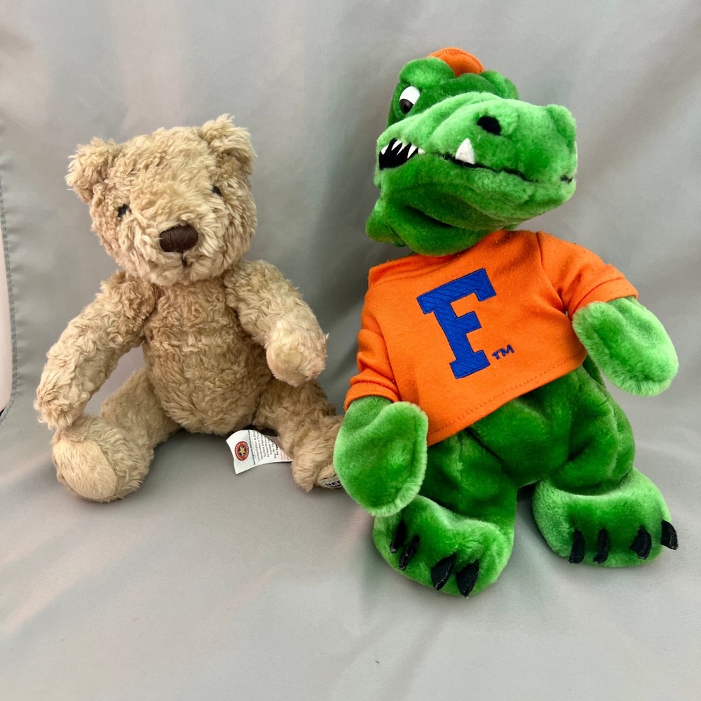 Herrington Teddy Bears Florida Gators Albert Mascot Plush Tan Bear Green Good